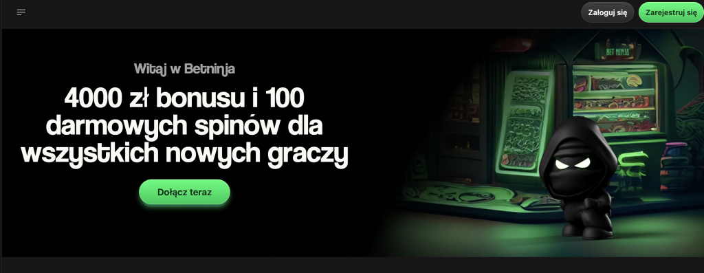 Bukmacher  Betninja strona główna 